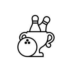 Bowling line icon. bowling logo vector concept