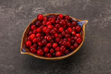 Sweet and tasty cranberry in the bowl