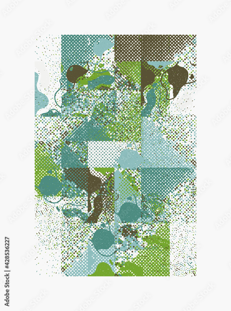 Poster noise texture abstract vector composition