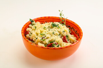Vegetarian uisine - couscous with vegetables
