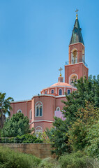 Fototapeta na wymiar Saint Tabitha Russian orthodox church in Jaffa, Israel.