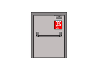 Fire exit door 