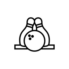 Bowling line icon. bowling logo vector concept