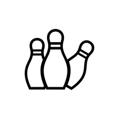Bowling line icon. bowling logo vector concept