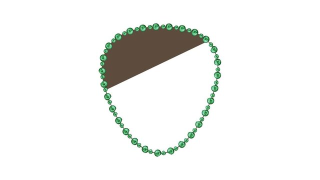 Green necklace icon animation
