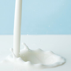 Pouring milk splash