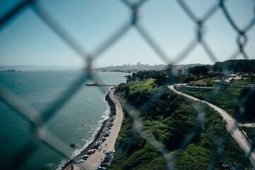San Francisco City from golden gate bridge