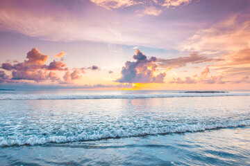 Amazing sunset from Bali beach