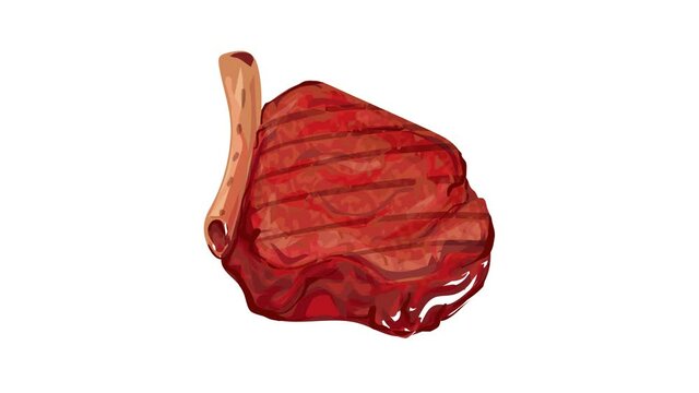 Pork steak icon animation