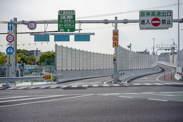 阪神高速6号大和川線常磐入口付近