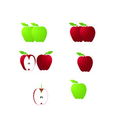 Fototapeta na wymiar red and green apples