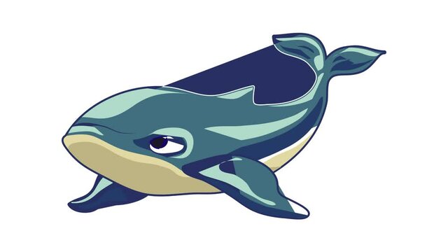 Blue whale icon animation