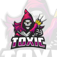 Illustration of Logo God of death with poison title
