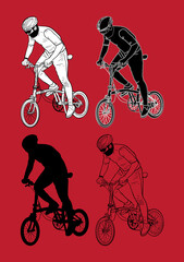 while riding a folding bike