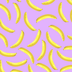 illustration of a pattern banana on a purple background