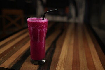 fruit juice on the table