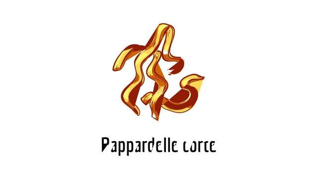 Pappardelle corte icon animation