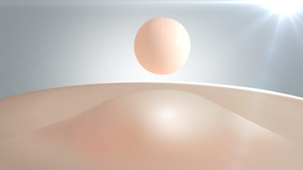 Show acne treatment with lotions or vitamins, add vitamins, protect skin 3d_EP3