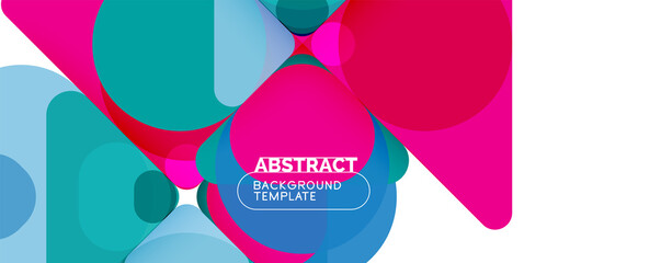 Modern geometric round shapes and dynamic lines, abstract background. Vector illustration for placards, brochures, posters and banners