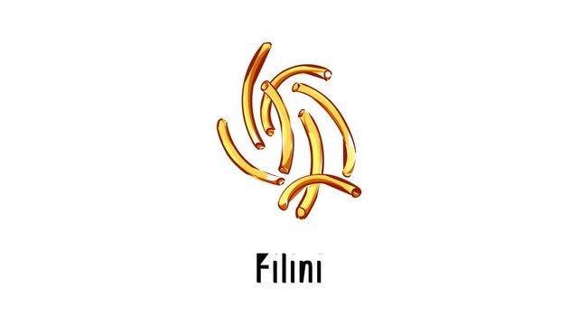 Filini pasta icon animation