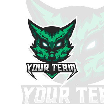 Vector illustration Green fox Mascot for teammate