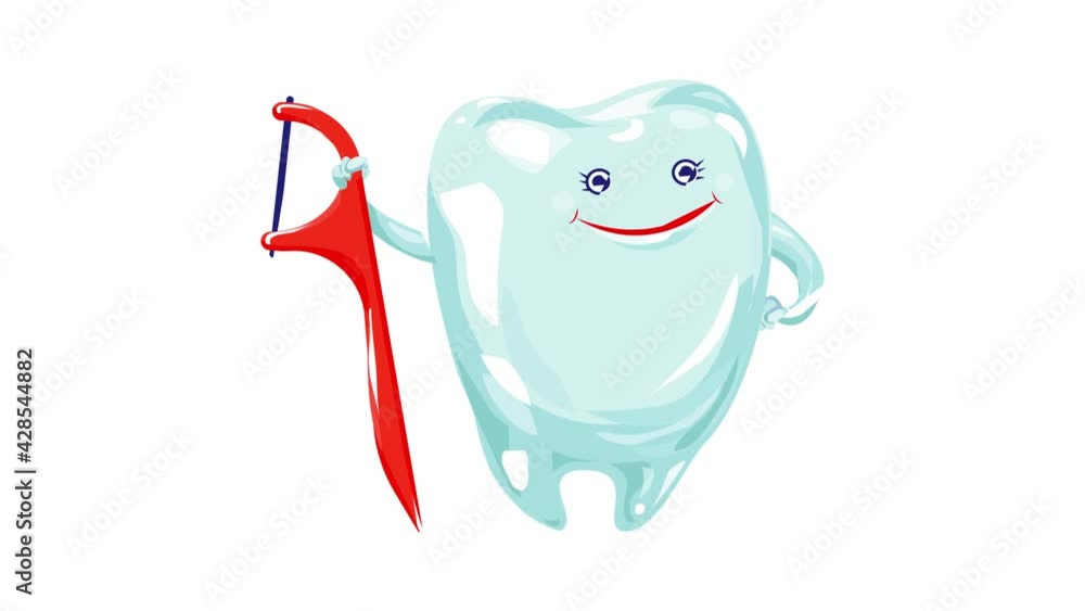 Poster floss stick icon animation