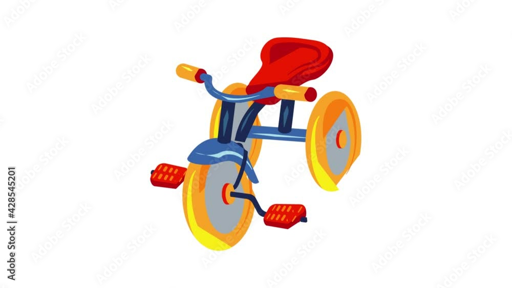 Poster child tricycle icon animation