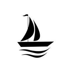 yacht icon vector illustration