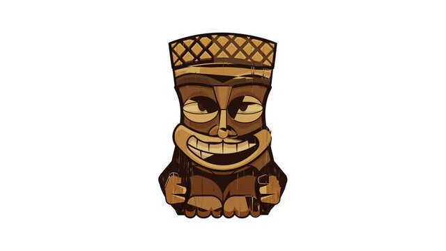 Face tiki idol icon animation