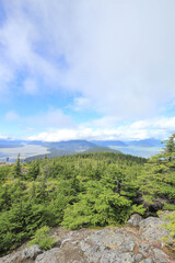 breathtaking view from Mount riley trail close to haines, Alaska