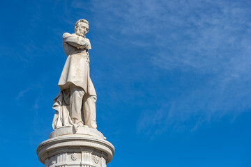 Buenos Aires. Argentina / 07.24.2015.Abraham Lincoln Figure Carved in stone