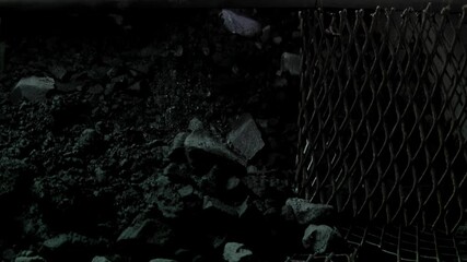 Underground Rock Mining Drilling Machine inside a Coal Mine, Rio Turbio, Santa Cruz Province, Argentina.  