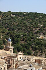 Fototapeta na wymiar Italy, Sicily: Foreshortening of Ragusa Ibla.