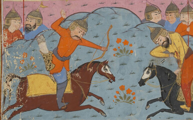 Ancient Persian miniature on a wall