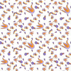 Abstract watercolor fashion pattern with colorful floral pattern