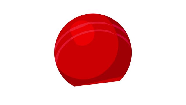 Cricket red ball icon animation