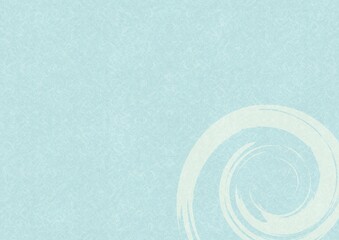 渦巻模様の水色の和紙素材