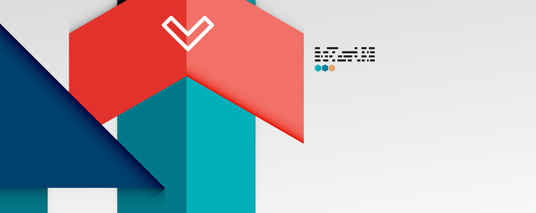 Shiny color triangles and geometric shapes vector abstract background