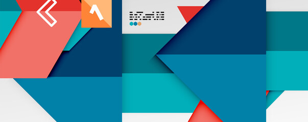 Shiny color triangles and geometric shapes vector abstract background