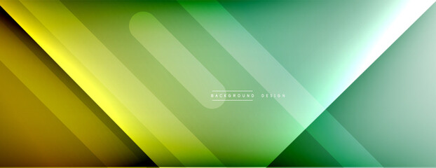 Fototapeta premium Dynamic lines abstract background. 3D shadow effects and fluid gradients. Modern overlapping forms