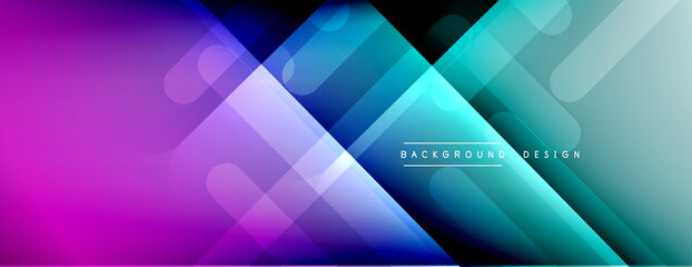 Fototapeta premium Dynamic lines abstract background. 3D shadow effects and fluid gradients. Modern overlapping forms
