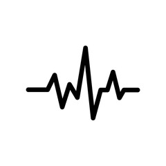 heart beat pulse icon vector illustration. Heart beat monitor pulse line art vector icon. heartbeat line icon vector illustration.