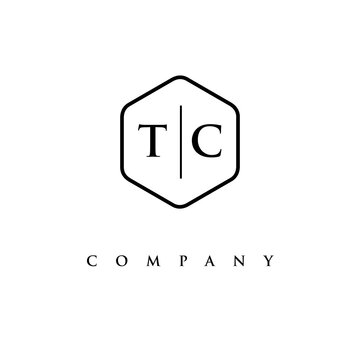 initial TC logo design vector