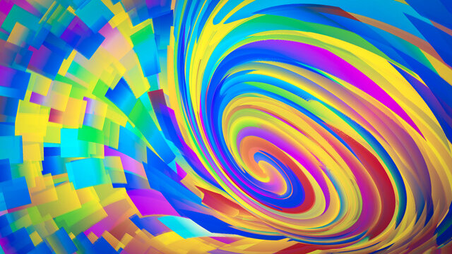Ultra HD fresh swirl presentation backgrounds and textures, Ultra HD 3D Abstract colorful swirls background render