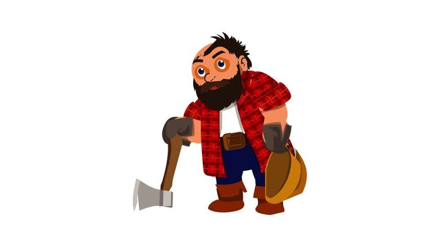 Lumberjack tired icon animation