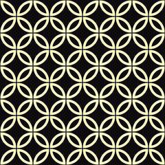 Simple white lace on black background. Vector.