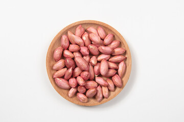 Raw fresh peanut isolated on white background