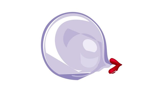 Blue gum ball icon animation
