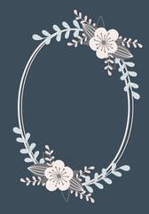 Scandinavian style wreath with space for text