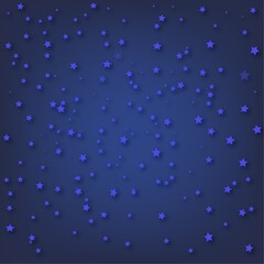 Dark blue background with stars, seamless pattern, bright sky starry design
